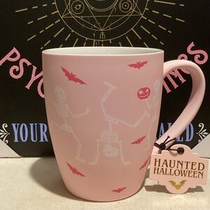 NWT Pink Skeleton Halloween Coffee Mug ☠️🦇
